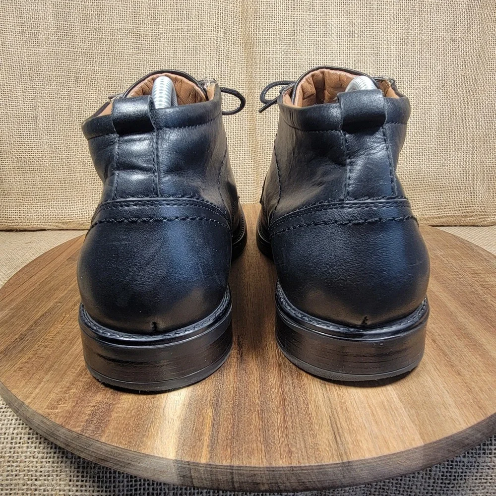 Stoneford Leather Chukka Boots‎ Black Leather Extra Wide German Mens EU 42 US 9
